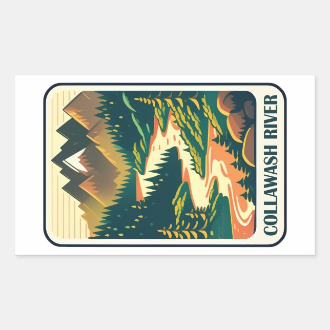 Collawash River Oregon Colours Sticker (Front)