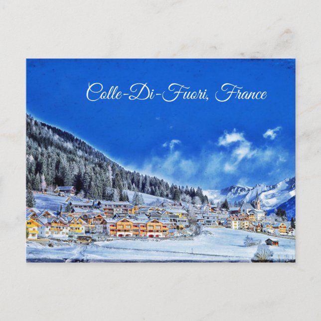 Colle-Di-Fuori, France Carte postale hivernale (Devant)