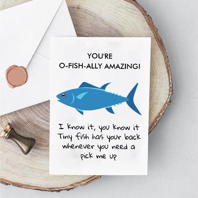 Colleague Bestie Funny Fish Appreciation Card (Colleague Bestie Funny Fish Appreciation Card)