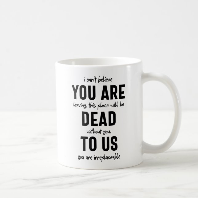 colleague farewell, retirement, coworker goodbye,  coffee mug (Right)