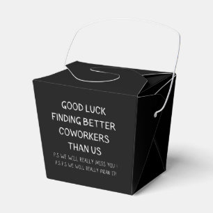 Colleague Leaving Coworker Leaving Funny New Job Favor Box