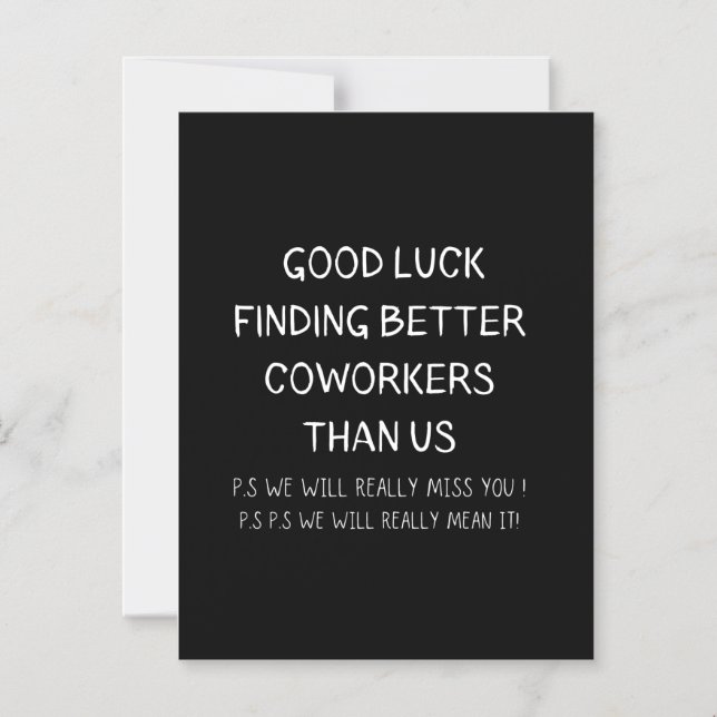 Colleague Leaving Coworker Leaving Funny New Job Magnetic Invitation (Front)
