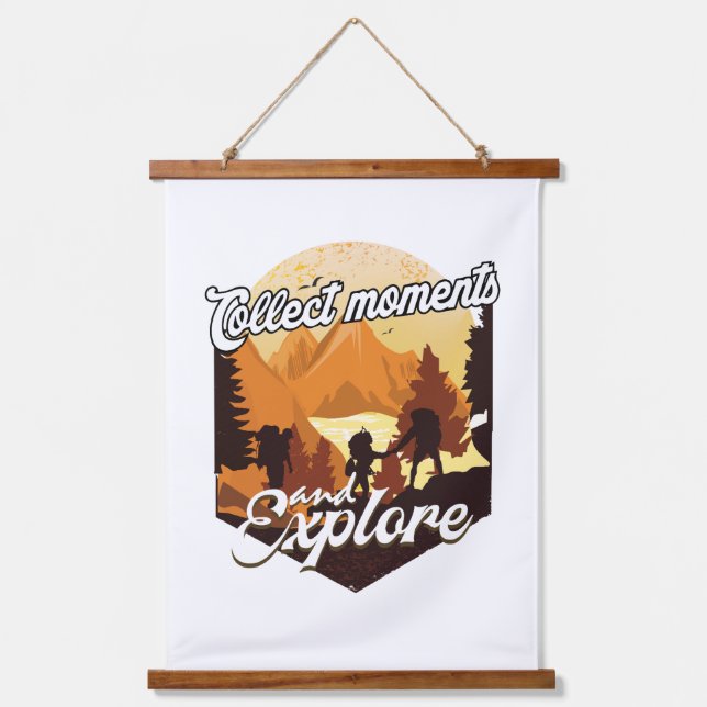 Collect Moments And Explore Hanging Tapestry (Front)