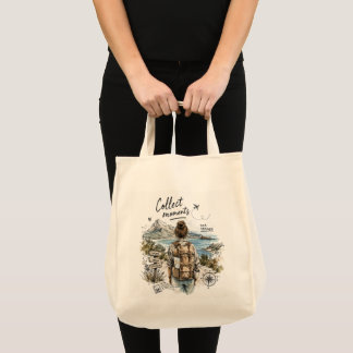 Collect Moments Not Things Travel Quote Tote Bag