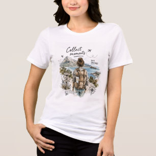 Collect Moments Not Things Travel Quote Tri-Blend Shirt