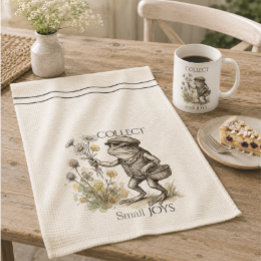 Collect Small Joys Whimsical Frog Kitchen Towels