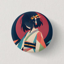 Collectable Anime inspired button 1 Crimson Moon