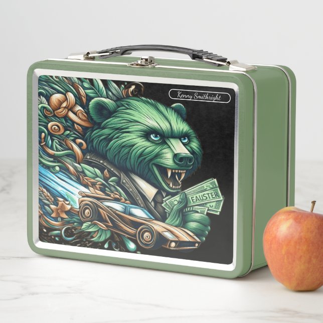 Collectable Bear Designs a Playful  Metal Lunch Box (In Situ)