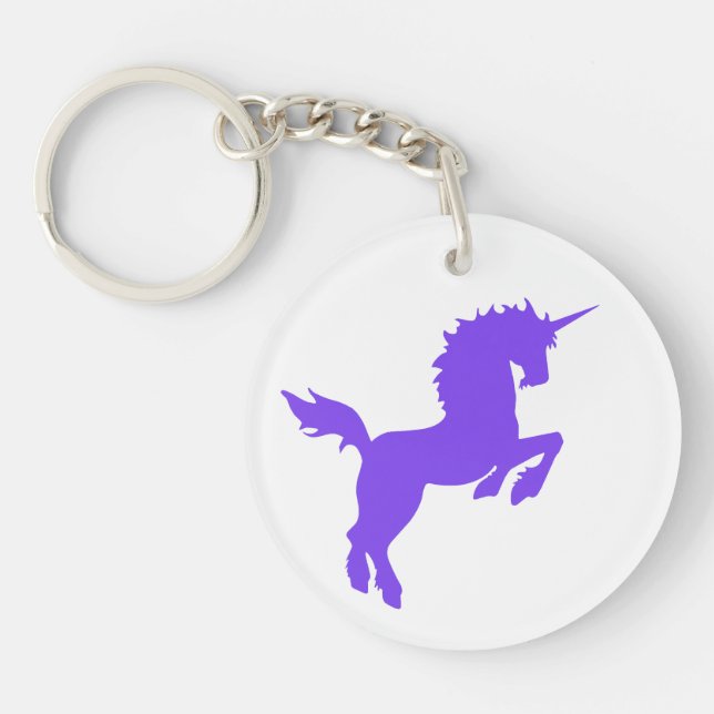 Collectable colours unicorn in PURPLE Keychain (Front)