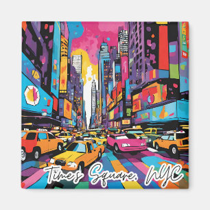 Collectable Funky City Magnet- Time's Square NYC Magnet
