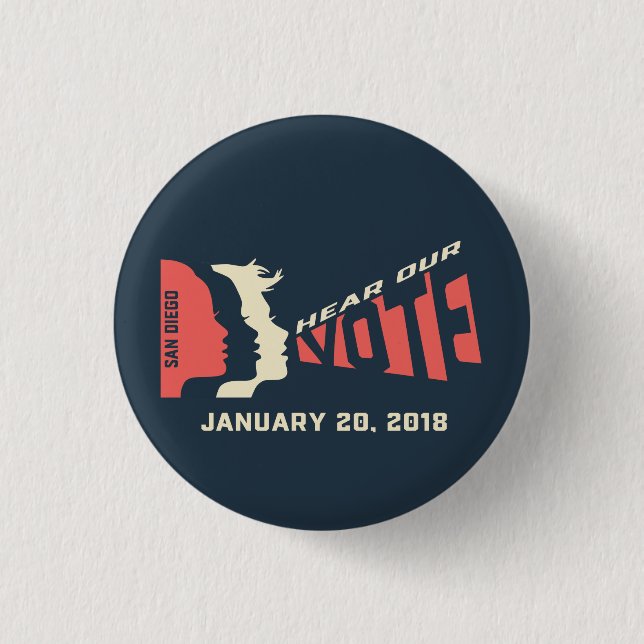 Collectable Small WMSD button 2018 - 2nd in series (Front)