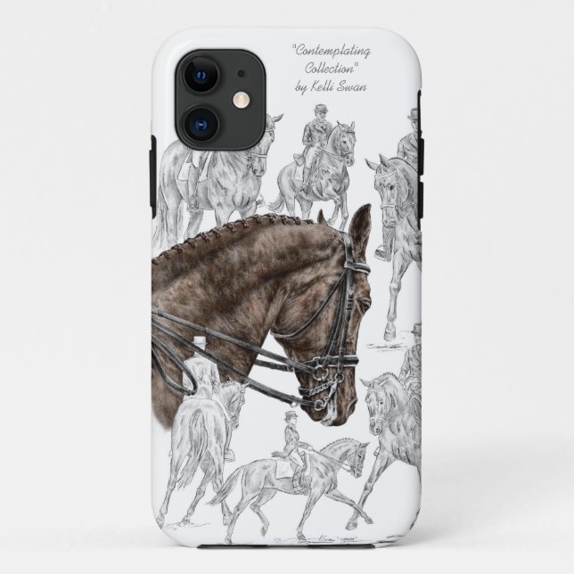 Collected Dressage Horses FEI Case-Mate iPhone Case (Back)