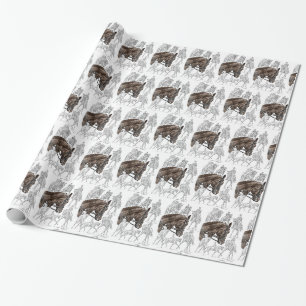 Collected Dressage Horses FEI Wrapping Paper