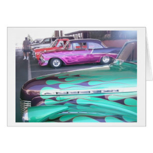 Collecteur classique voiture violet rose flamme ve