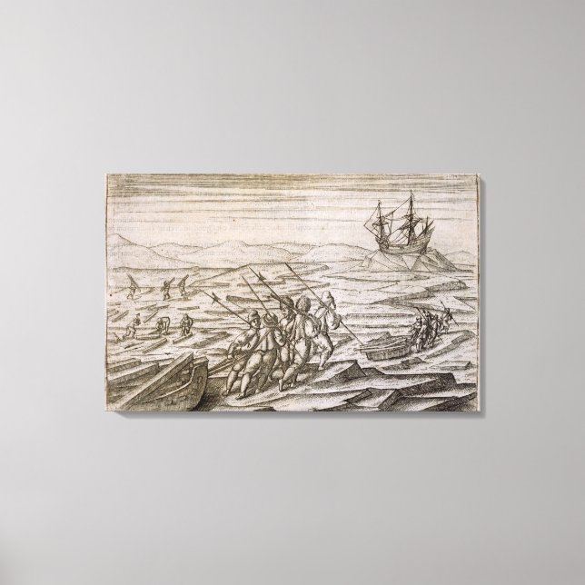 Collecting driftwood for the cabin in which the ex canvas print (Front)