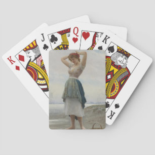 Collecting Pebbles on the Beach Playing Cards