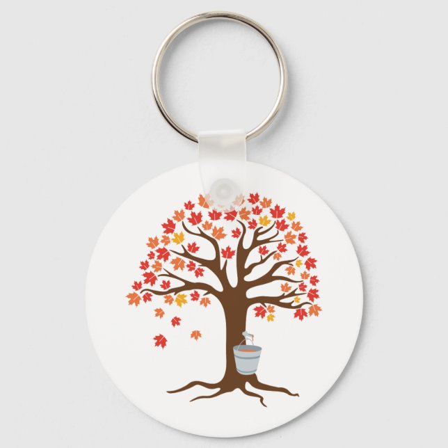 Collecting Syrup Keychain (Front)