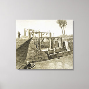 Collecting Water from the Nile, plate 6 from Volum Canvas Print