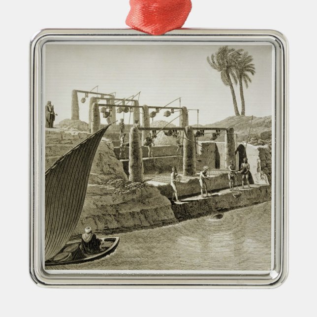 Collecting Water from the Nile, plate 6 from Volum Metal Ornament (Front)