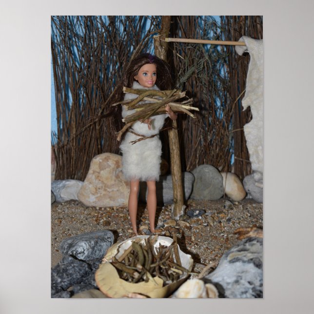 Collecting wood for the fire. poster (Front)