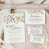 Wildflower Baby In Bloom Baby Shower Paper Plate