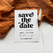 Modern Retro We're Getting Hitched Wedding Invite