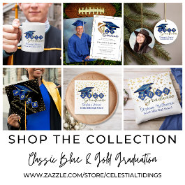 Classic Blue & Gold Graduation Cap Collection