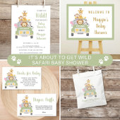It's About to Get Wild Animal Safari Baby Shower Invitation
