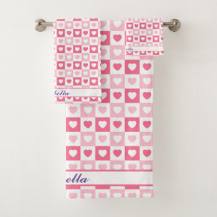 Collection d'amour du coeur rose moderne