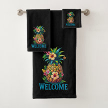 Collection d'ananas de bienvenue Ensemble de servi