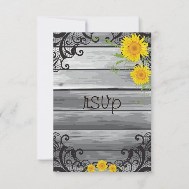 Collection de bois de grange de tournesols RSVP (Devant)