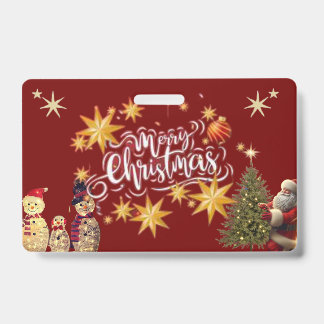 Collection de cartes de Noël avec badge festif – P