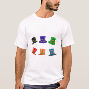 Collection de chapeaux hauts 3D colorés design.
