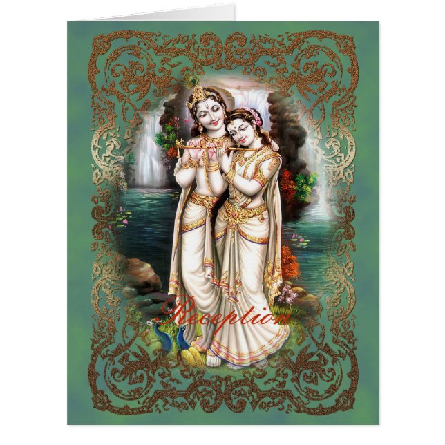 Collection de Mariages Radha Krishna - Carte de ré (Devant)