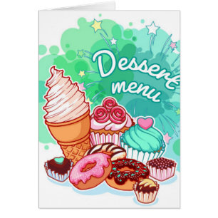 Collection de menu de dessert