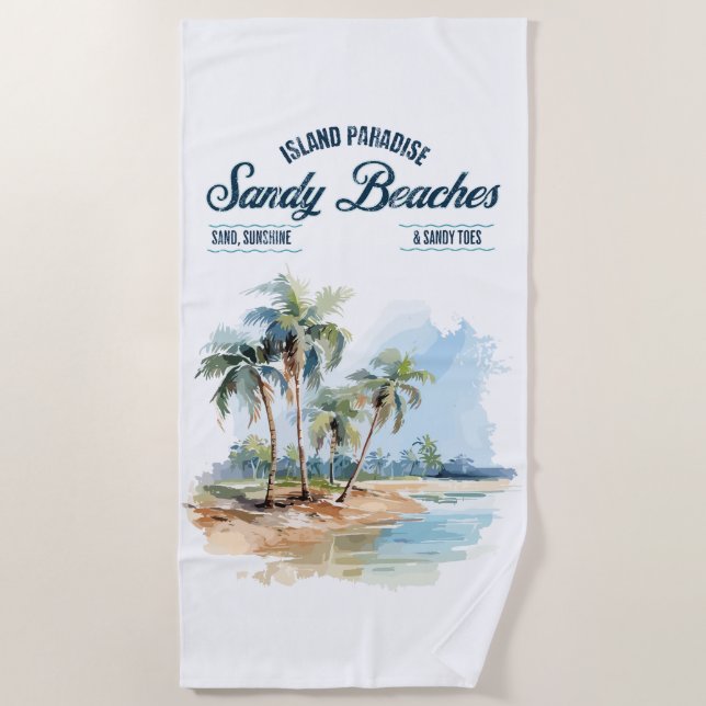 Collection de serviettes de plage de sable (Devant)