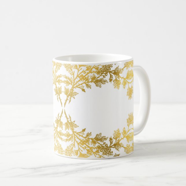 Collection d'or blanc rustique - Mug de café (Devant droit)