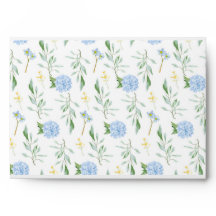 Collection Enveloppe Bleu Floral