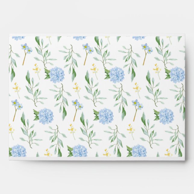 Collection Enveloppe Bleue Florale (Devant)