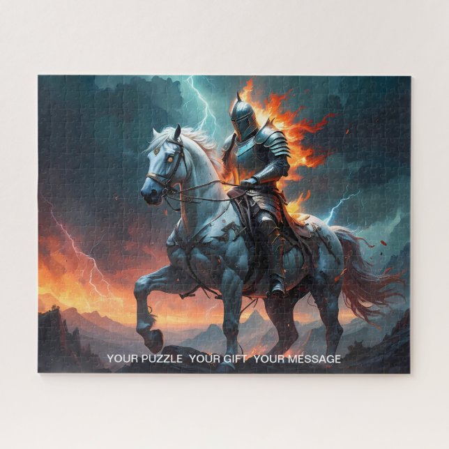 Collection Epic White Knight & Stallion Art Puzzle (Horizontal)