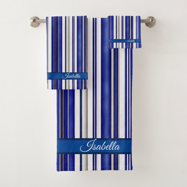 Collection été tendance Marine Blue Boat Stripes (En situation)