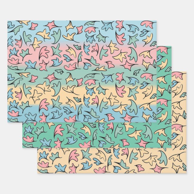 Collection Feuille Pastel 2 (Lot)