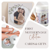 First Mother's Day Photo Warm Watercolor Wash Card