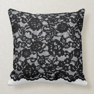 Collection noire antique de dentelle : Coussin