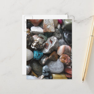 Collection of Beautiful Polished Rocks Postcard