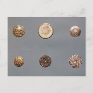 Collection of buttons postcard