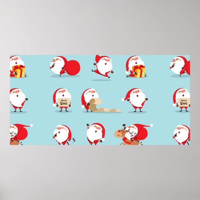 Collection of christmas santa claus poster (Front)