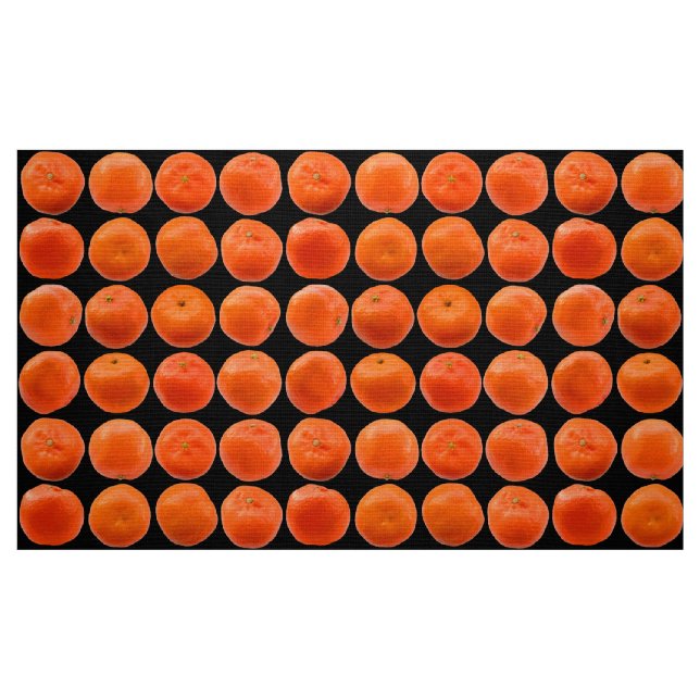 Collection of Clementines - On Black Fabric (Fat Quarter)
