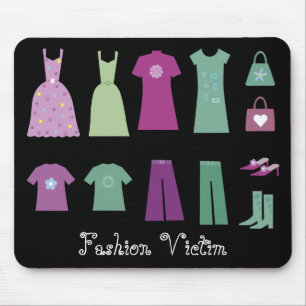 Collection of Clothes Fashion Victim Mousepad