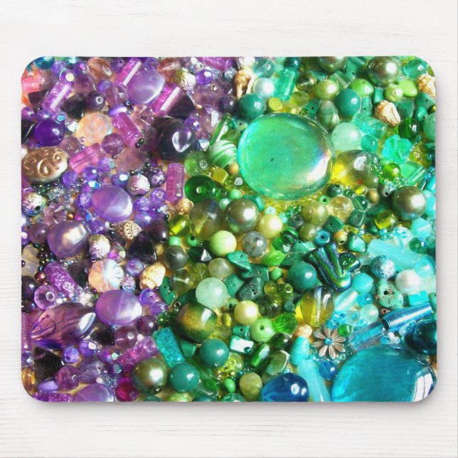 Collection of Colourful Beads Mouse Pad (Front)